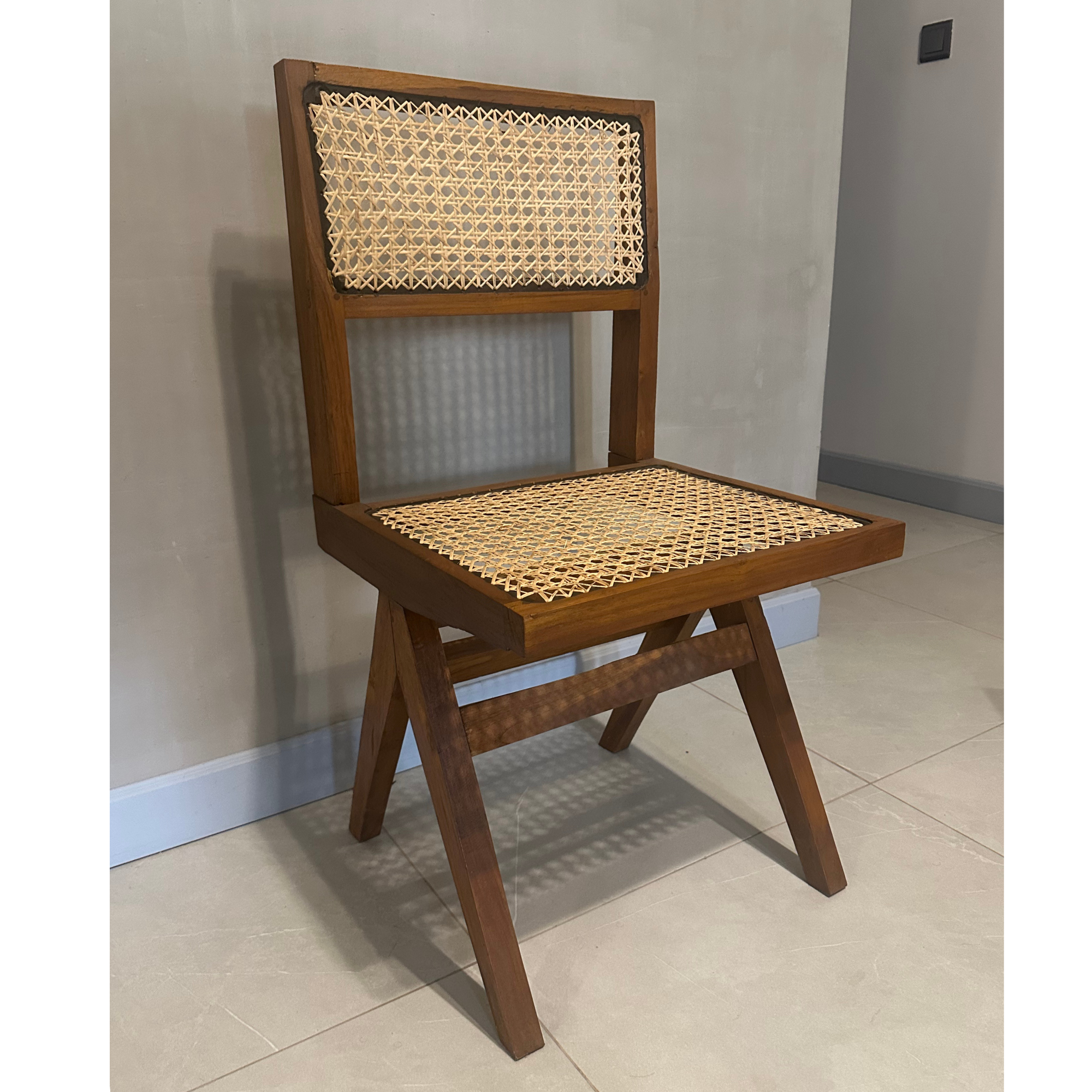 Pierre Handwoven Rattan Dining Chair Teak
