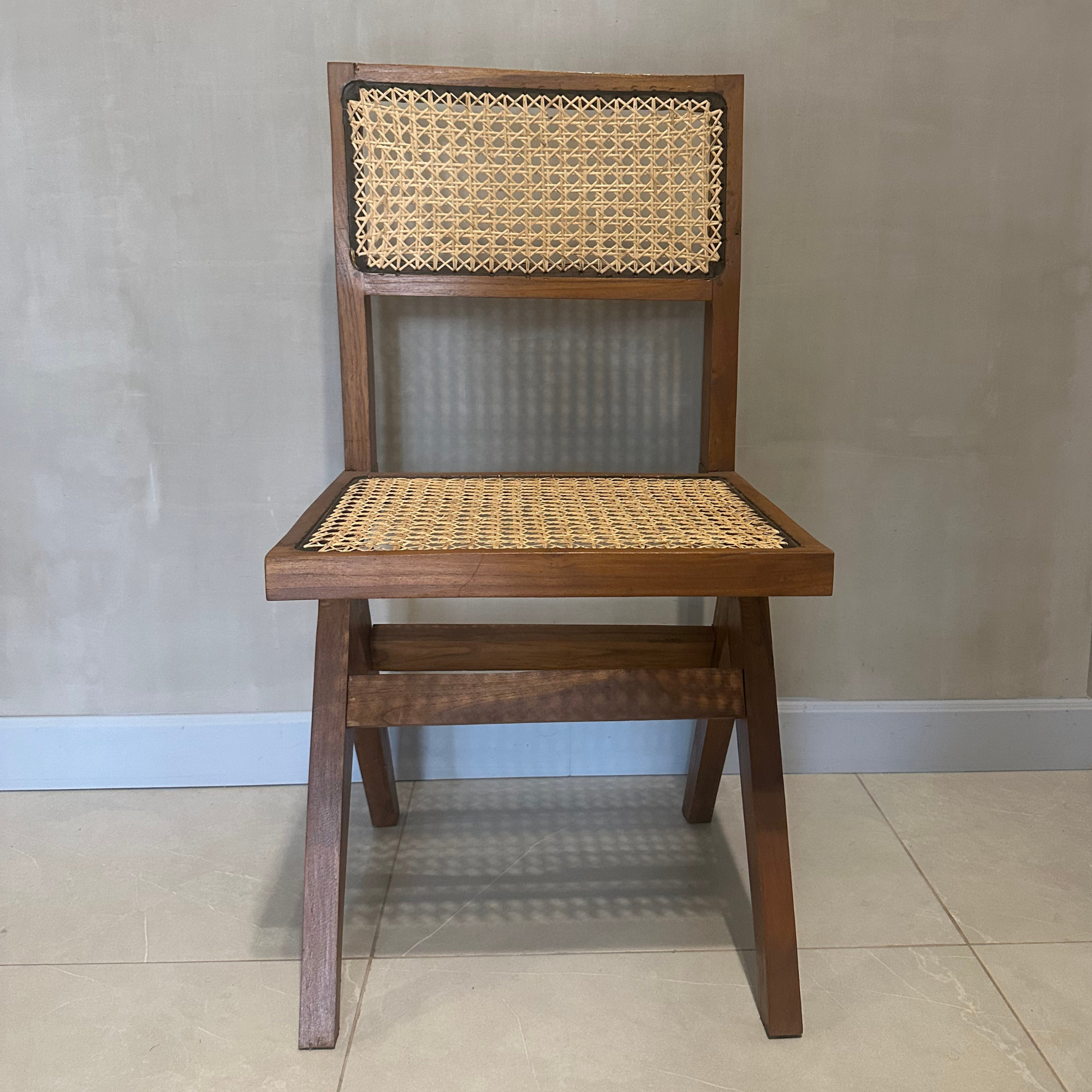 Pierre Handwoven Rattan Dining Chair Teak