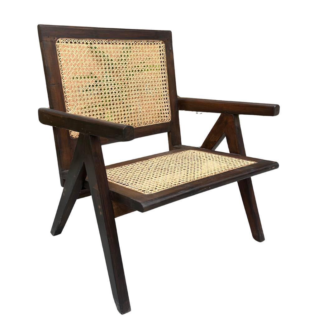 Pierre Handwoven Rattan Armchair Teak