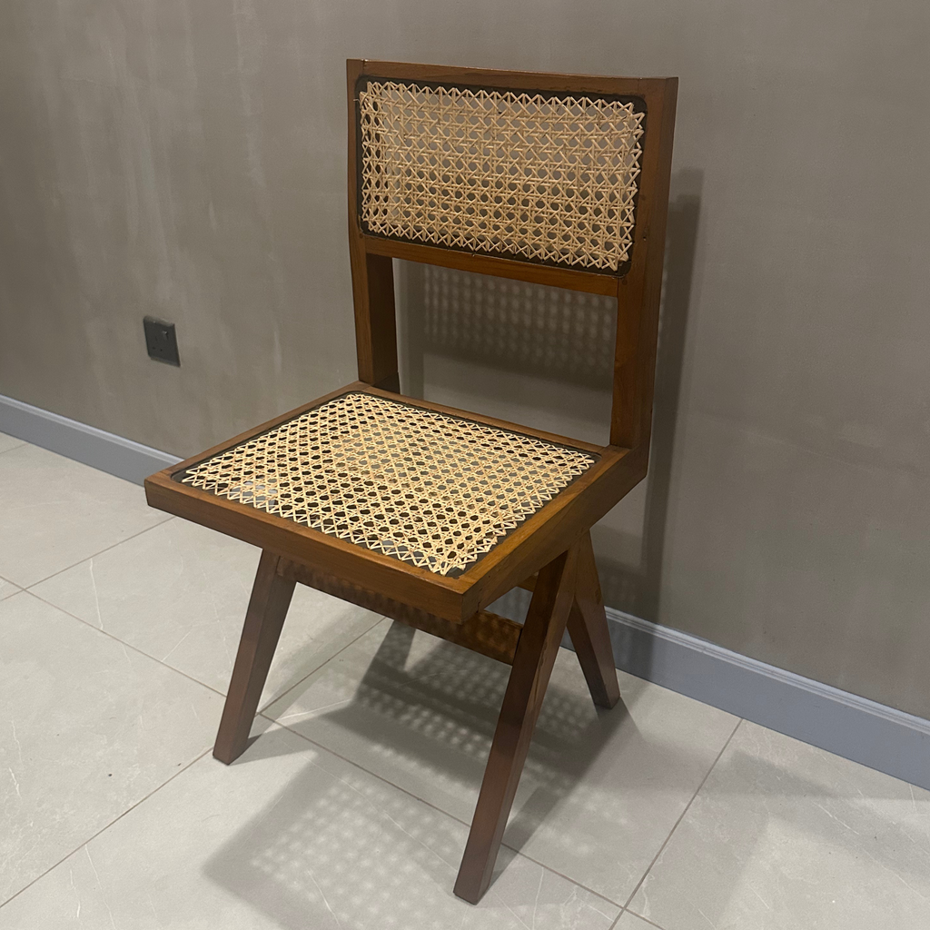 Pierre Handwoven Rattan Dining Chair Teak